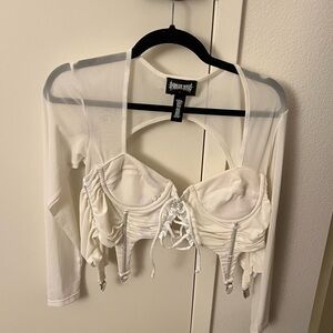 White crop top from dollskill